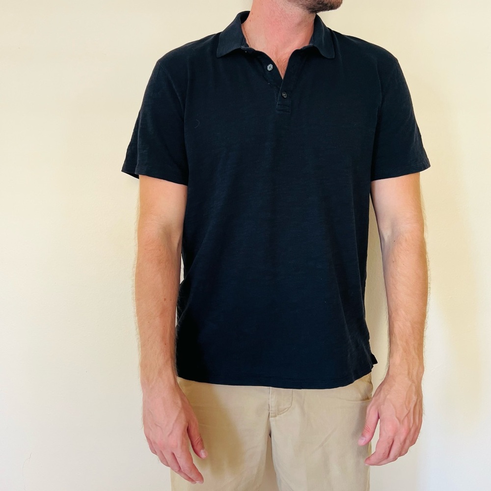 Vince navy polo shirt 100% cotton - Picture 2 of 7